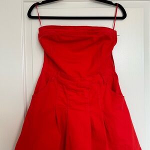 Red Strapless Dress
